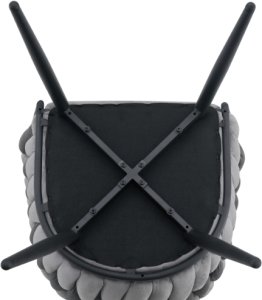 Krzesło tapicerowane welur Glam fotel salon stylowe brązowe nogi 7