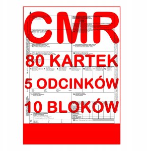 CMR List Przewozowy 80 kartek - 5 odcinków - 16 kompletów - 10 szt. 3