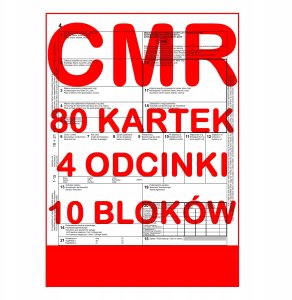 CMR List Przewozowy 80 kartek - 4 odcinki - 20 kompletów - 10 szt. 5