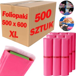 Foliopaki Kurierskie Różowe XL 500x600mm - 500 szt. 6
