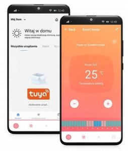 Przenośny grzejnik WARMTEC EGW 1000W czarny z WiFi 4