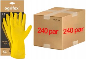LEGO Rękawice ochronne gumowe z flokiem / żółty / Rozmiar: 10-XL / OX-FLOX_XL - 240 szt. 3