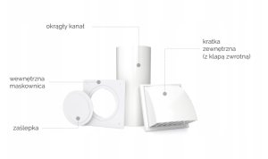 Zestaw instalacyjny rury wyrzutowej do klimatyzatora przenośnego 15 cm z klapą zwrotną 7