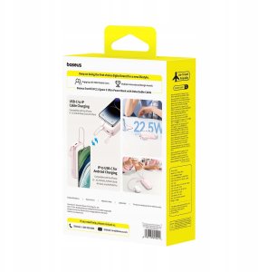 Powerbank Baseus Powerbank EnerFill FC21 Qpow 20000mAh 22.5W z wyświetlaczem z dołączonym kablem - różowy 8