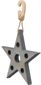 Trixie Zabawka Świąteczna dla gryzoni Gwiazda na przysmaki szara 14x17cm [TX-92655] 2