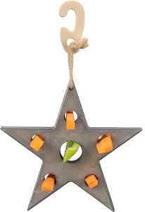 Trixie Zabawka Świąteczna dla gryzoni Gwiazda na przysmaki szara 14x17cm [TX-92655] 3