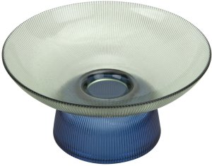 Patera dekoracyjna szklana 25 cm zielono-niebieska 3