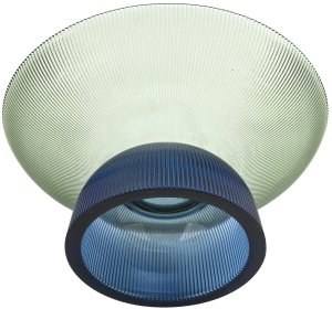 Patera dekoracyjna szklana 25 cm zielono-niebieska 5