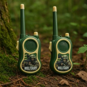 LeanToys Walkie Talkie krótkofalówki wojskowe dla dzieci 300m 3