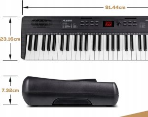 ALESIS Melody Keyboard dla początkujących 61 klawiszy 300 dźwięków zestaw 5