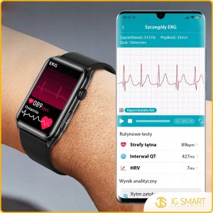 SMARTWATCH ZEGAREK EKG HRV GLUKOZA CIŚNIENIE TEMPERTATURA BMI PULS MENU PL 8