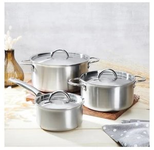 Lumarko Zestaw 6 el., garnek, 2 patelnie + pokr. Alchimy 2