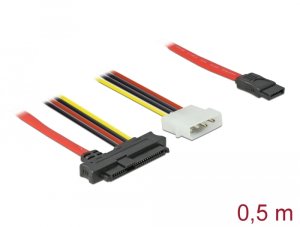 DeLOCK Kabel SAS SFF-8482 + Zasilanie > 1 x SATA 7 pin 0,5 m 2
