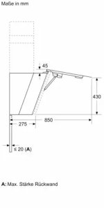 Okap Bosch Serie 8 DWK91LT60 okap kuchenny Naścienny Czarny A+ 441 m³/h 2