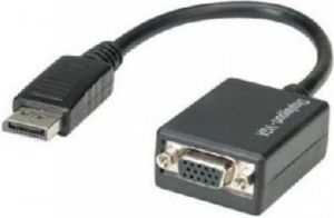 Adapter AV Techly DisplayPort - D-Sub (VGA) czarny (325325) 1