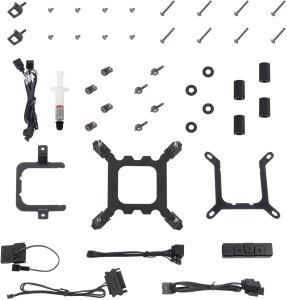 Chłodzenie wodne SilverStone NovaPeak 360 ARGB Procesor Zestaw do chłodzenia płynami 12 cm Czarny 1 szt. 11