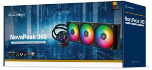 Chłodzenie wodne SilverStone NovaPeak 360 ARGB Procesor Zestaw do chłodzenia płynami 12 cm Czarny 1 szt. 12