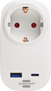 Brennenstuhl adapter wtyczek zasilających Typu F biały 2