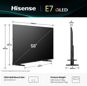 Telewizor Hisense 58E77Q 147,3 cm (58) 4K Ultra HD Smart TV Wi-Fi Czarny 2
