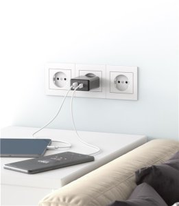 Ładowarka Goobay 61673 ładowarka do urządzeń przenośnych Uniwersalne Czarny Prąd przemienny Szybkie ładowanie Wewnętrzna 5