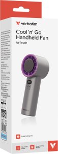 Masażer Verbatim Cool 'n' Go Ice Touch Szary, Fioletowy Wentylator ręczny 5