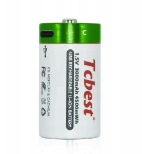 Akumulator Li-ion Bateria C R14 3000 Mah Port Ładowania Usb-c Type-c Tcbest / Usb-c R14 4