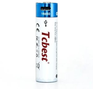 2x Akumulator Li-ion Bateria 18650 2000mah Port Ładowania Usb-c Type-c +box / Usb-c 18650 5