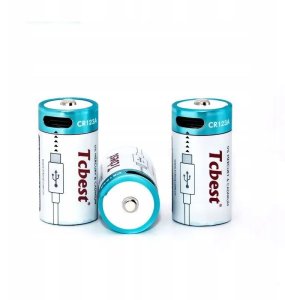 4x Akumulator Bateria Cr123a Cr123 500mah Port Ładowania Usb-c Usb Type-c / Usb-c Cr123a 6