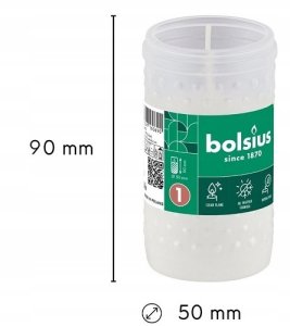 Bolsius Świece stołowe 4gab.kaste 245/24mm oliwkowy 8717847160690 8717847160690 (8717847160690) 3