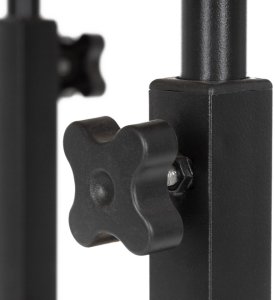 Biurko Springos Stolik na kółkach regulowany 76-86 cm biurko mobilny pod laptopa ciemno-brązowy uniwersalny 10