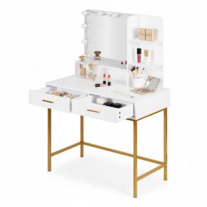 Toaletka kosmetyczna ModernHome z oświetleniem LED i szufladami 6