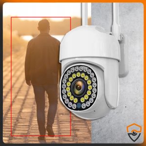 Bezprzewodowa Obrotowa Kamera WiFi 5MPx QHD QuadHD Alarm Powiadomienia PUSH 4