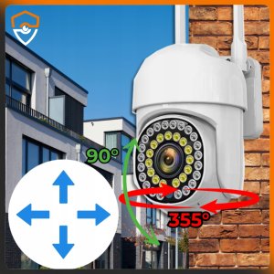 Bezprzewodowa Obrotowa Kamera WiFi 5MPx QHD QuadHD Alarm Powiadomienia PUSH 8