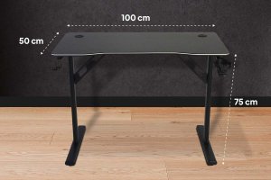 Biurko gamingowe CR2050BK (100 cm długości) 11