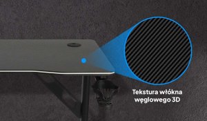 Biurko gamingowe CR2050BK (100 cm długości) 13