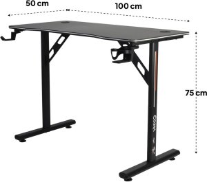 Biurko gamingowe CR2050BK (100 cm długości) 15