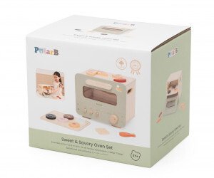 Viga Toys 44260 PolarB Drewniana kuchenka piekarnik i zestaw ciastek 13