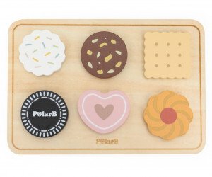 Viga Toys 44260 PolarB Drewniana kuchenka piekarnik i zestaw ciastek 4