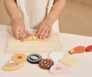 Viga Toys 44260 PolarB Drewniana kuchenka piekarnik i zestaw ciastek 7