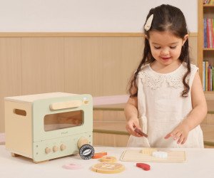 Viga Toys 44260 PolarB Drewniana kuchenka piekarnik i zestaw ciastek 8