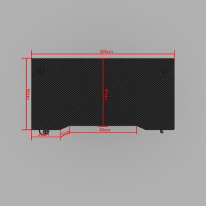 Biurko ACV CR2009BK Czarne 100 cm x 50 cm 5