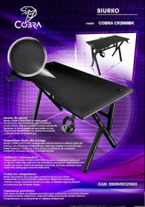 Biurko ACV CR2009BK Czarne 100 cm x 50 cm 6