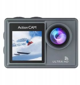 Kamera Sportowa 5K/4K UHD Pilot, Dwustronny Ekran i Obudowa Wodoodporna 30M 10