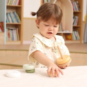 Viga Toys Drewniana wieża do układania – Ptaszek 5