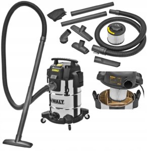 Odkurzacz przemysłowy Dewalt Odkurzacz na mokro/sucho DXV30SAPTA 30L 1050W PTA kPa 15 - stal szczotkowana 16