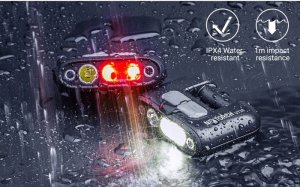 Latarka NEXTORCH Latarka czołowa zestaw ładowalny czujnik mocowanie do roweru, czoła, czapki 320lm, USB 5