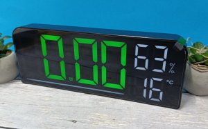 JVD Zegar sieciowy LED SB8027.2 cyfry 6,5 cm, termometr budzik timer 2