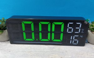 JVD Zegar sieciowy LED SB8027.2 cyfry 6,5 cm, termometr budzik timer 3