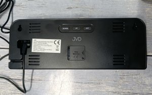 JVD Zegar sieciowy LED SB8027.2 cyfry 6,5 cm, termometr budzik timer 5