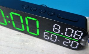 JVD Zegar sieciowy LED SB5512.4 cyfry 5 cm, termometr, budzik 4